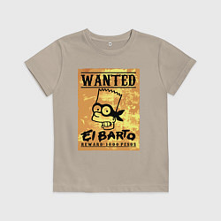 Детская футболка Розыск - Барт Симпсон - вознаграждение гарантирова