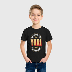 Футболка хлопковая детская Because Im the Yuri and Im awesome, цвет: черный — фото 2