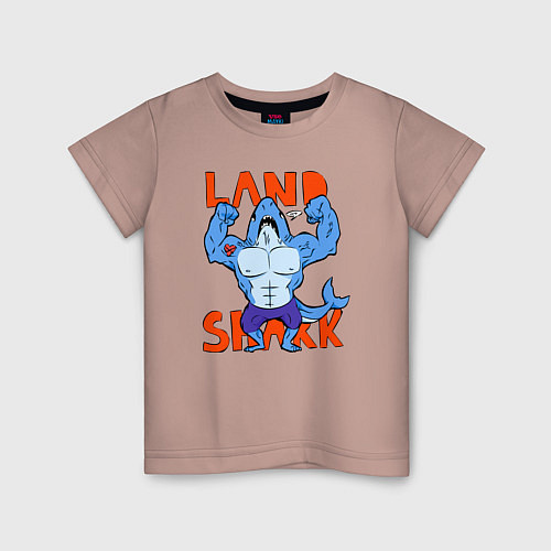 Детская футболка Земная акула / Пыльно-розовый – фото 1