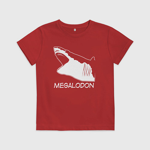 Детская футболка Пасть мегалодона / Красный – фото 1
