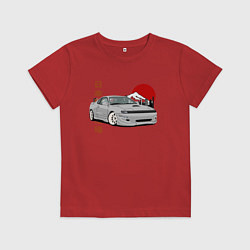 Футболка хлопковая детская Celica gt-four st183 JDM, цвет: красный