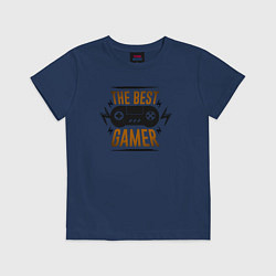 Футболка хлопковая детская The best gamer imp, цвет: тёмно-синий