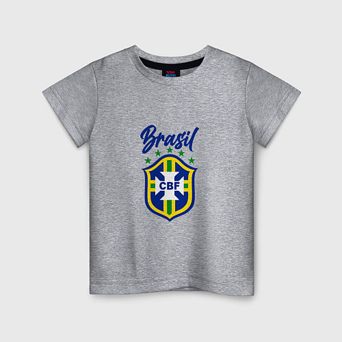 Детская футболка Brasil Football / Меланж – фото 1