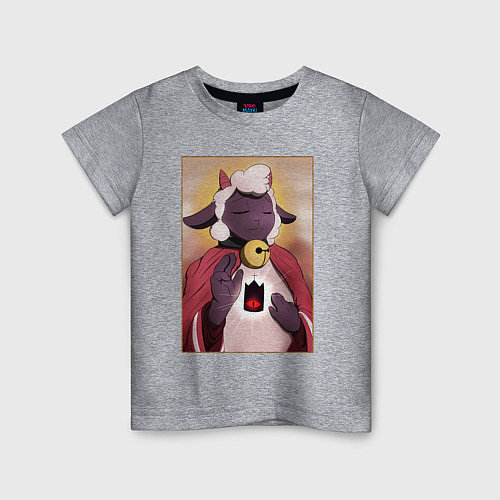 Детская футболка Cult of the Lamb - Картина культиста / Меланж – фото 1