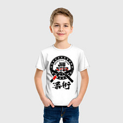 Футболка хлопковая детская Brazilian fight club Jiu jitsu, цвет: белый — фото 2