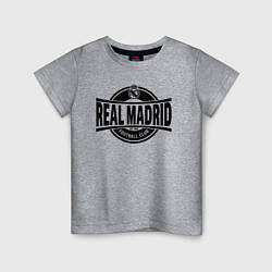 Футболка хлопковая детская Реал Мадрид ФК, цвет: меланж