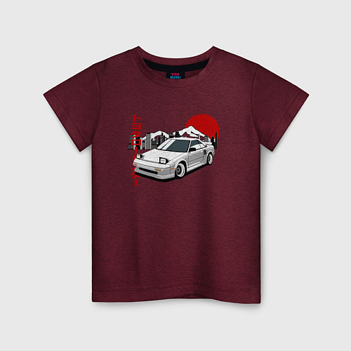 Детская футболка Toyota Mr2 w10 / Меланж-бордовый – фото 1