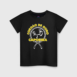 Футболка хлопковая детская Capoeira - Cordao de ouro, цвет: черный