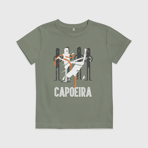 Детская футболка Capoeira - contactless combat / Авокадо – фото 1