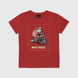 Футболка хлопковая детская Im naughty not nice, цвет: красный