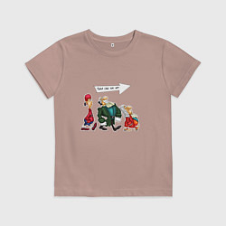 Футболка хлопковая детская Троица-Остров Сокровищ, цвет: пыльно-розовый