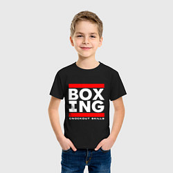 Футболка хлопковая детская Boxing cnockout skills light, цвет: черный — фото 2