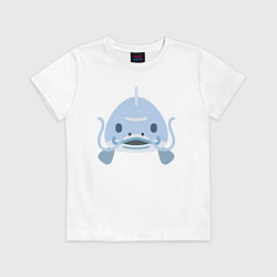 Футболка хлопковая детская Сом, цвет: белый