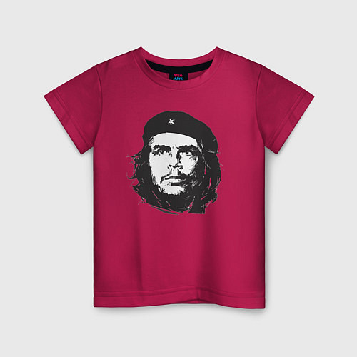 Детская футболка Че Гевара - рисунок / Маджента – фото 1