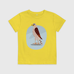 Футболка хлопковая детская Ястреб, цвет: желтый