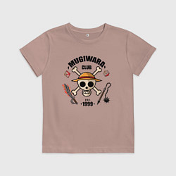 Футболка хлопковая детская Mugiwara club, цвет: пыльно-розовый