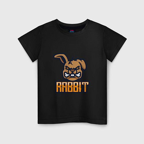 Детская футболка Rabbit / Черный – фото 1
