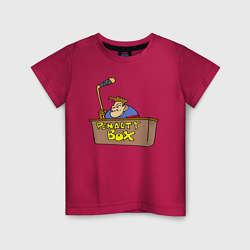 Детская футболка Хоккейный штрафник / Маджента – фото 1