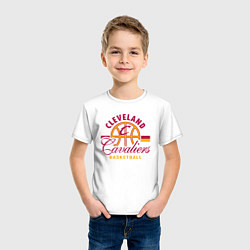 Футболка хлопковая детская Кливленд Кавальерс НБА, цвет: белый — фото 2