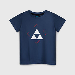 Футболка хлопковая детская Символ Zelda в красном ромбе, цвет: тёмно-синий