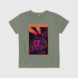 Футболка хлопковая детская Робот berserk, цвет: авокадо