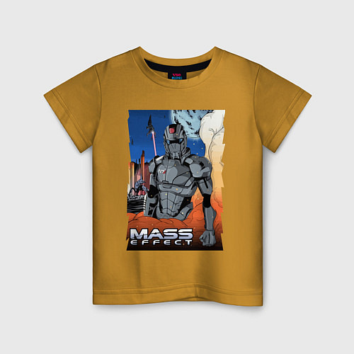 Детская футболка Mass Effect N7 - Warrior / Горчичный – фото 1