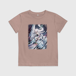 Футболка хлопковая детская Юкито Орикаса арт - Семёрка идолов, цвет: пыльно-розовый