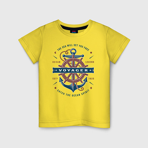 Детская футболка Морской вояджер / Желтый – фото 1