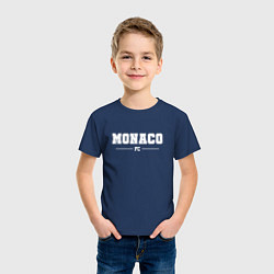 Футболка хлопковая детская Monaco football club классика, цвет: тёмно-синий — фото 2