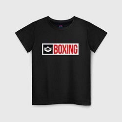 Футболка хлопковая детская Ring of boxing, цвет: черный