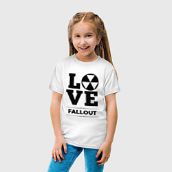 Футболка хлопковая детская Fallout love classic, цвет: белый — фото 2