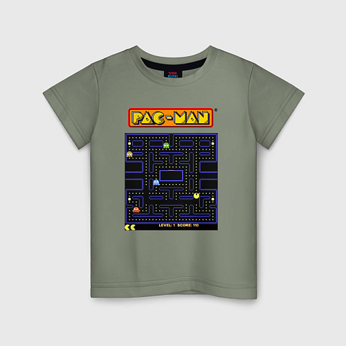 Детская футболка Pac-Man на ZX-Spectrum / Авокадо – фото 1