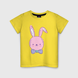 Футболка хлопковая детская Водяной кролик 2023, цвет: желтый