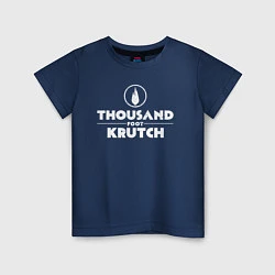 Футболка хлопковая детская Thousand Foot Krutch белое лого, цвет: тёмно-синий