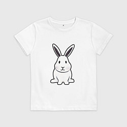 Детская футболка Снежный кролик