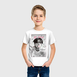 Футболка хлопковая детская Lee Know Stray Kids, цвет: белый — фото 2