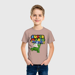 Футболка хлопковая детская Super Mario - Spike - Character, цвет: пыльно-розовый — фото 2