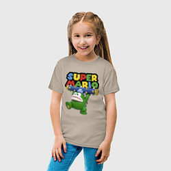 Футболка хлопковая детская Super Mario - Spike - Character, цвет: миндальный — фото 2