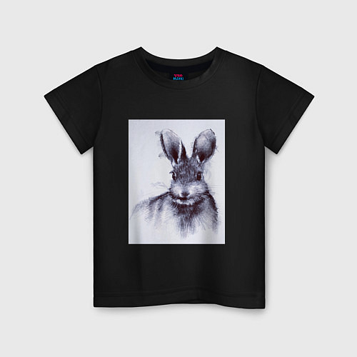 Детская футболка Rabbit symbol 2023 / Черный – фото 1