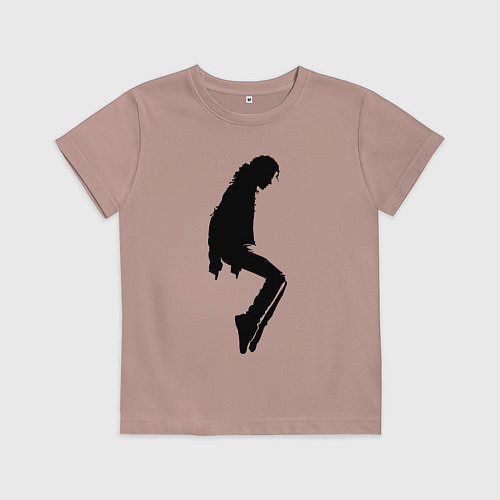 Детская футболка Силуэт Майкла Джексона - Minimalism / Пыльно-розовый – фото 1