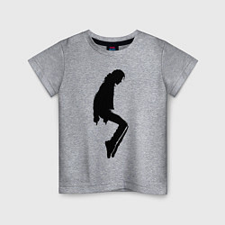 Футболка хлопковая детская Силуэт Майкла Джексона - Minimalism, цвет: меланж