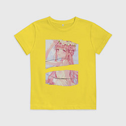 Футболка хлопковая детская Красотка Ироха Тамаки - Записи о магии Девочка-вол, цвет: желтый