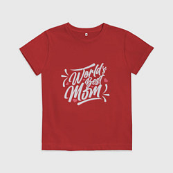 Футболка хлопковая детская Люблю тебя мамуля, цвет: красный