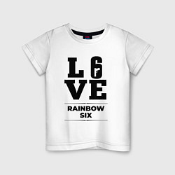 Футболка хлопковая детская Rainbow Six love classic, цвет: белый
