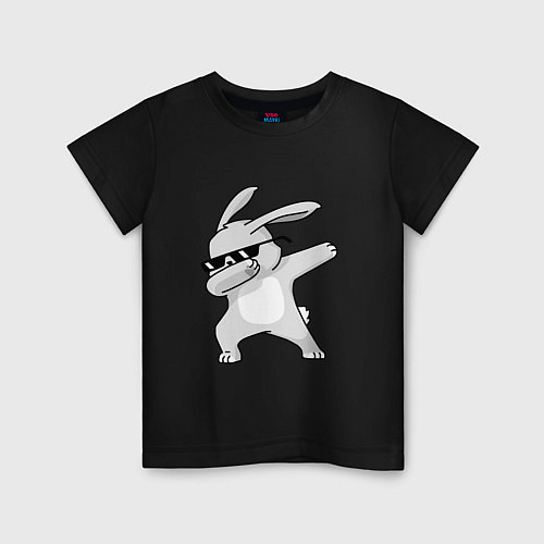 Детская футболка Кролик ДЭБ / Черный – фото 1
