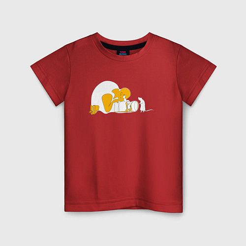 Детская футболка Оператор и мышь / Красный – фото 1