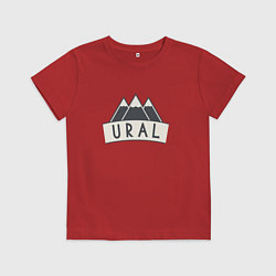 Футболка хлопковая детская URAL, цвет: красный