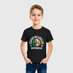 Футболка хлопковая детская Конор - Ирландия, цвет: черный — фото 2