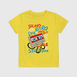 Детская футболка Касссета ретро звук