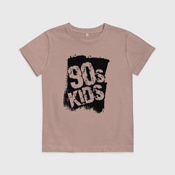 Футболка хлопковая детская Дети девяностых, цвет: пыльно-розовый